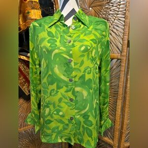 Vintage NWT designer Paolo Santini Sheer silk blouse